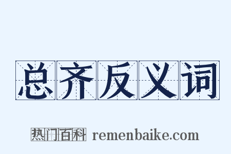 总齐反义词是什么意思的图片